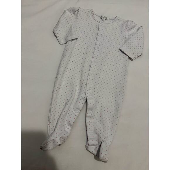 Kissy Kissy PIMA COTTON White & Pink Footie - Size 6-9 Months - Picture 2 of 2